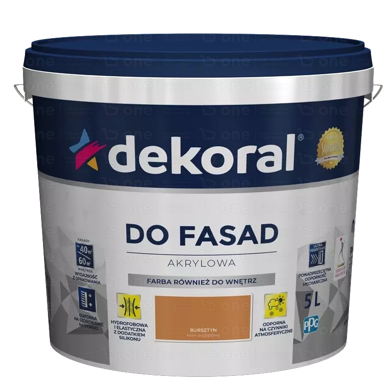 Farba akrylowa Dekoral Polinit Do Fasad bursztyn 5 l