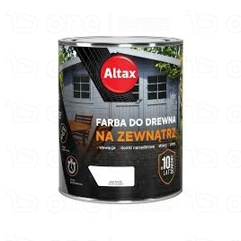 Farba do drewna Altax na zewnątrz biały połysk 0,75 l