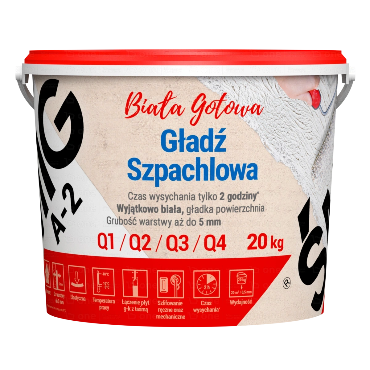 Gładź szpachlowa Śmig A-2 gotowa biała 20 kg