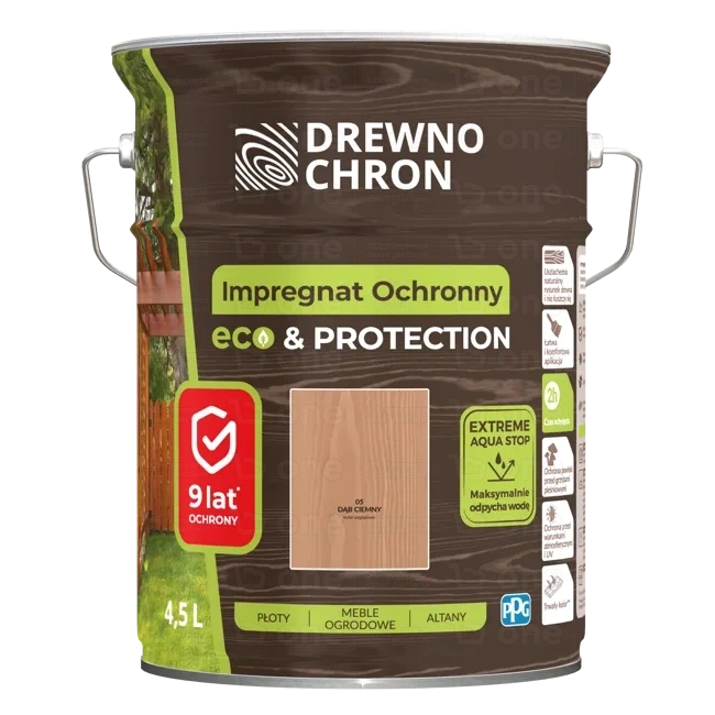 Impregnat do drewna Drewnochron Eco&Protection dąb ciemny 4,5 l