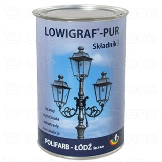 Farba poliuretanowa do metalu LOWIGRAF-PUR LOWIGRAF stalowa grafitowa 2,5 l