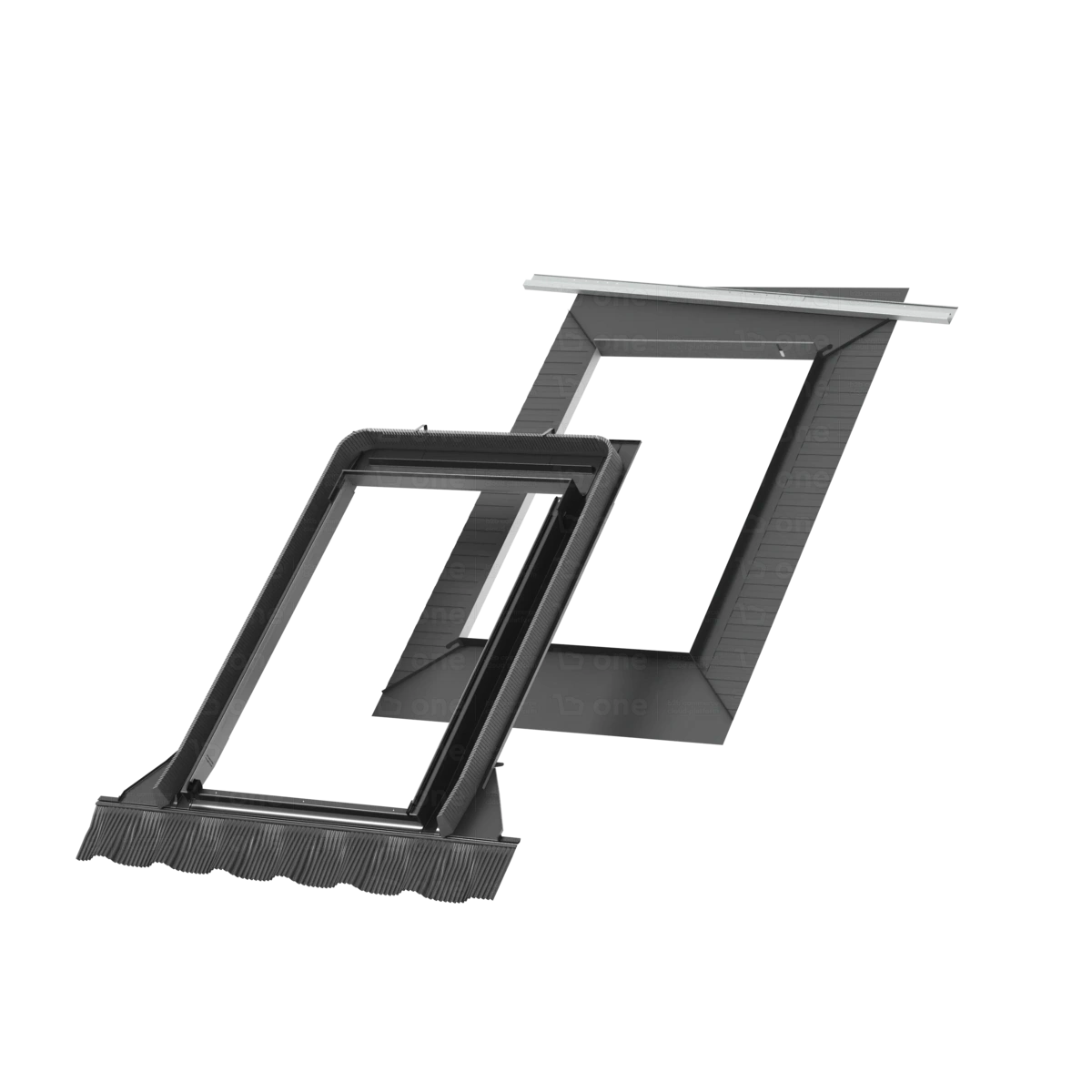 Kołnierz z BF x do okna dachowego Velu x EDW CK06 1000 RAL 7043 55 x 118 do pokryć wysokoprofilowanych