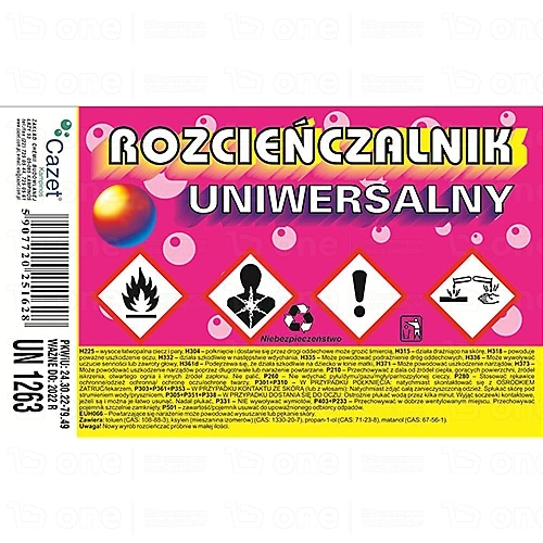 Rozcieńczalnik uniwersalny Cazet 0,5 l
