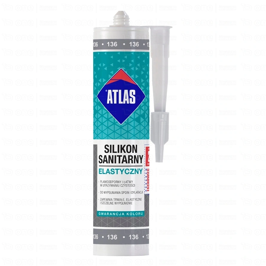 Silikon sanitarny Atlas elastyczny 000 transparentny 280 ml