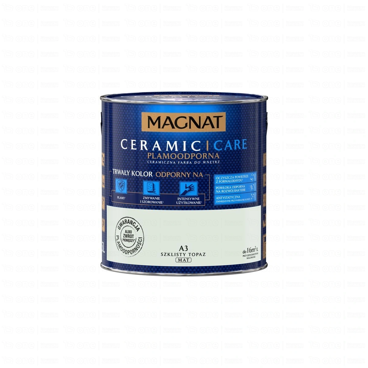 Farba ceramiczna MAGNAT Ceramic Care do ścian i sufitów szklisty topaz A3 mat 2,5 l