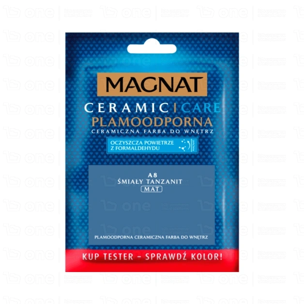 Farba ceramiczna MAGNAT Ceramic Care do ścian i sufitów tester śmiały tanzanit A8 mat 30 ml