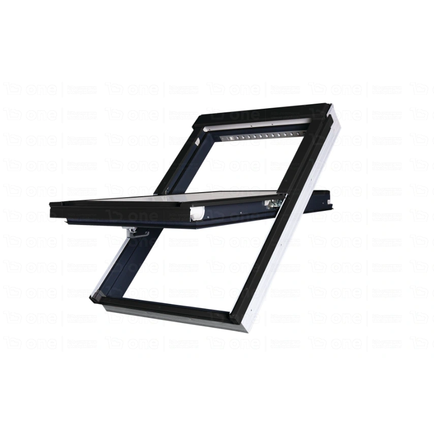 Okno dachowe Fakro PTP-V/GO U4 RAL 9005 114x140 3-szybowe PVC