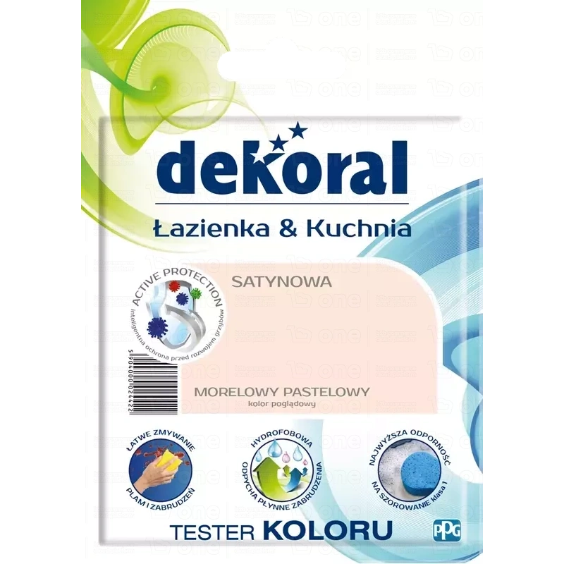 Farba lateksowa Dekoral Łazienka & Kuchnia do kuchni i łazienki tester morelowy pastelowy satyna 30 ml