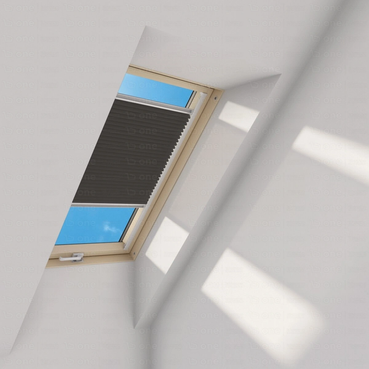 Roleta wewnętrzna do okna dachowego Fakro APF/606 78x160 zaciemniająca plisowana manualna