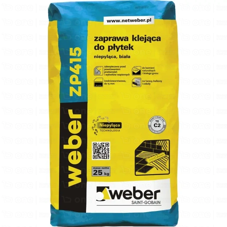 Zaprawa klejąca Weber ZP415 do kamienia naturalnego biały 25 kg 