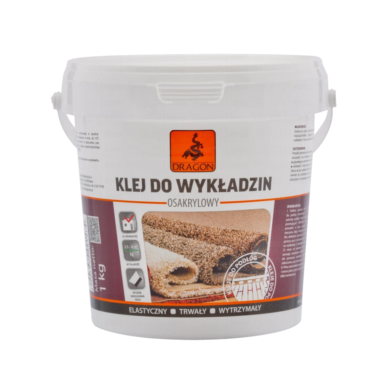 Klej osakrylowy Dragon do wykładzin tekstylnych 1 kg
