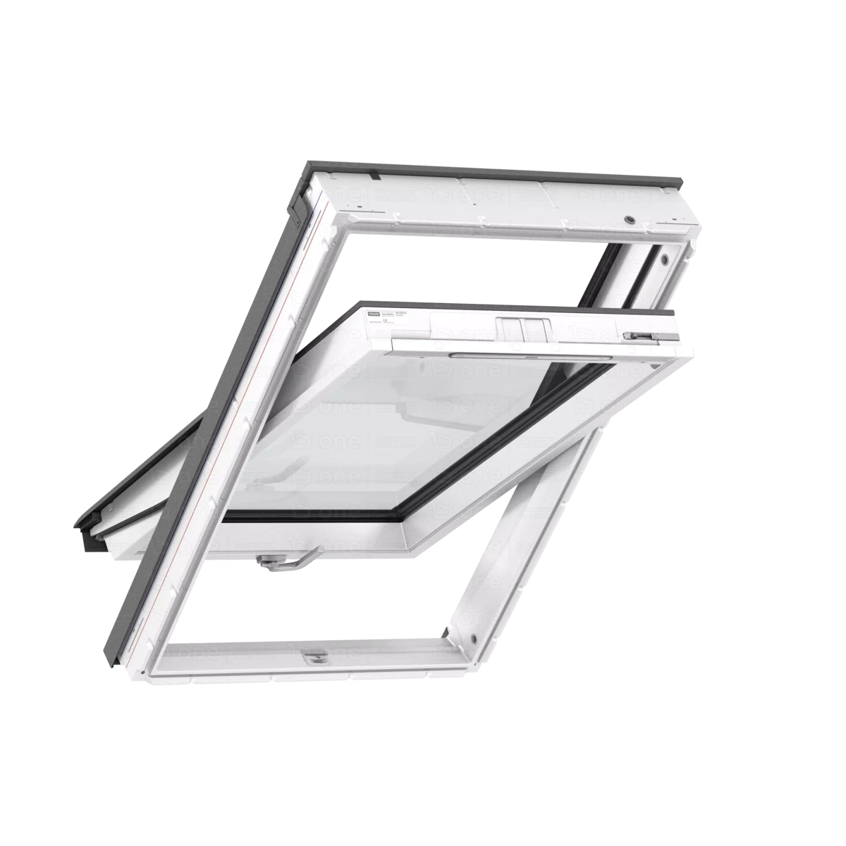 Okno dachowe Velux GLU MK08 0064 RAL 7043 B RAL 7043  78x140 3-szybowe drewniano-poliuretanowe