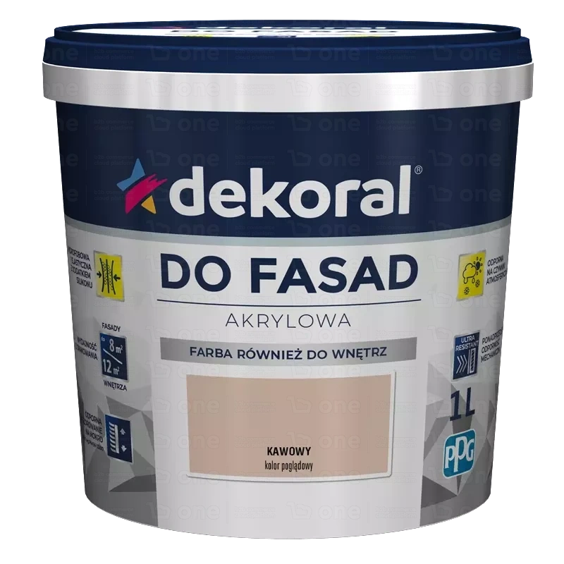 Farba akrylowa Dekoral Do Fasad kawowy 1 l
