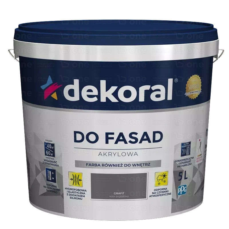 Farba akrylowa Dekoral Do Fasad grafit 5 l