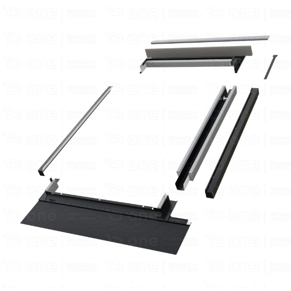 Kołnierz do okna dachowego Fakro KHV-2-AT RAL 9005 78x140 kombi moduł środkowy do pokryć wysokoprofilowanych