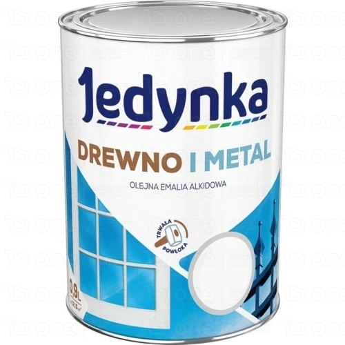 Farba alkidowa Jedynka Drewno i Metal do drewna i metalu szary połysk 5 l