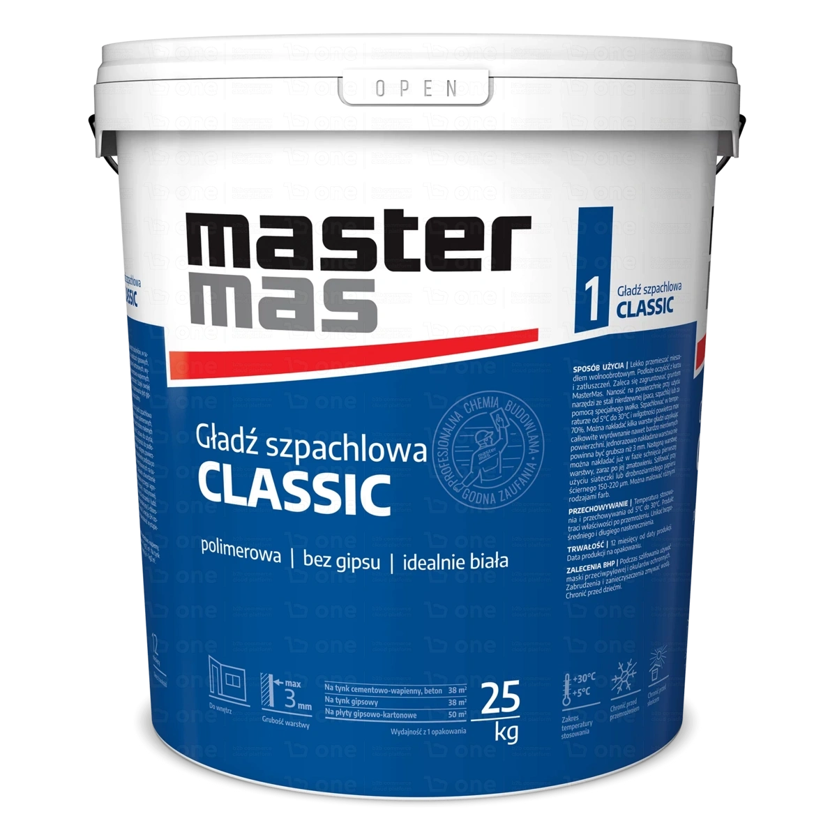 Gładź szpachlowa MasterMas Classic 25 kg