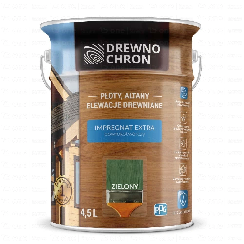Impregnat do drewna Drewnochron Extra Powłokotwórczy zielony 4,5 l