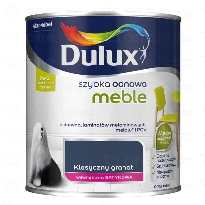Farba akrylowa Dulux Szybka Odnowa Meble klasyczny granat satyna 0,75 l