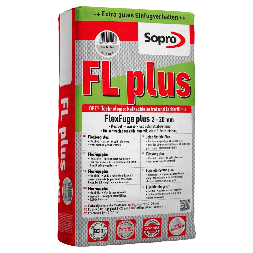 Fuga elastyczna Sopro FL plus szary 15 kg