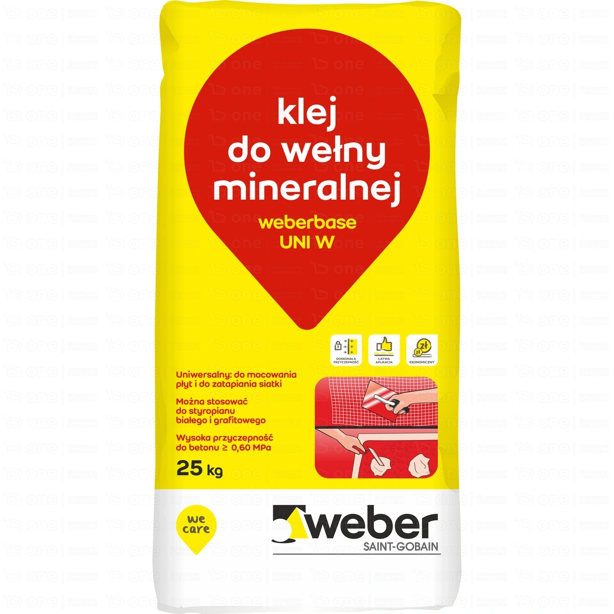 Klej Weber Weberbase UNI W do wełny mineralnej 25 kg