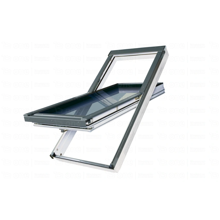 Okno dachowe Fakro FTT R3 RAL 7022 114x118 3-szybowe drewniane