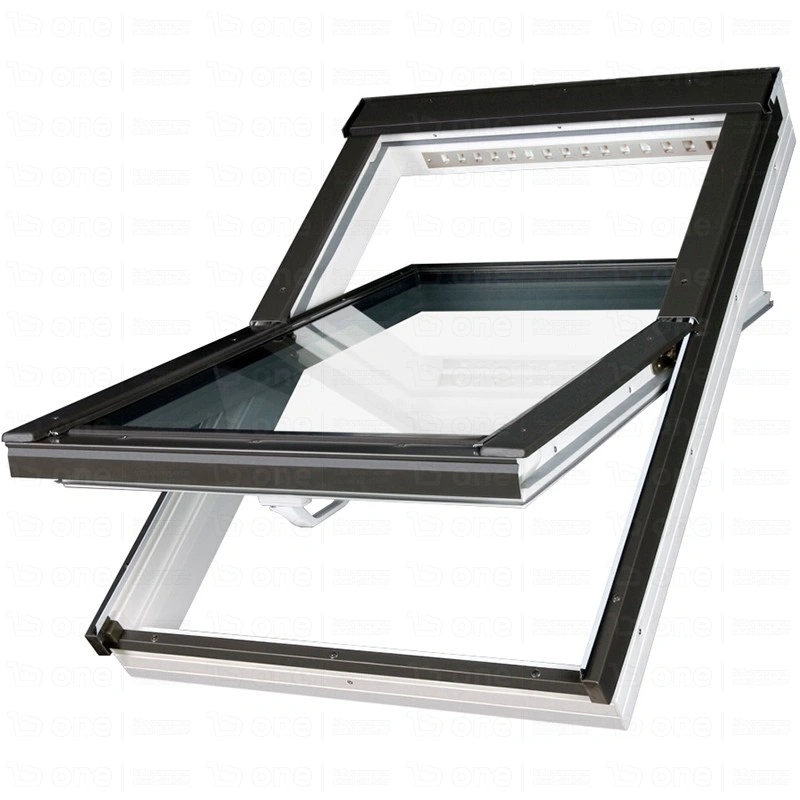 Okno dachowe Fakro PTP-V U4 RAL 7022 78x118 3-szybowe PVC