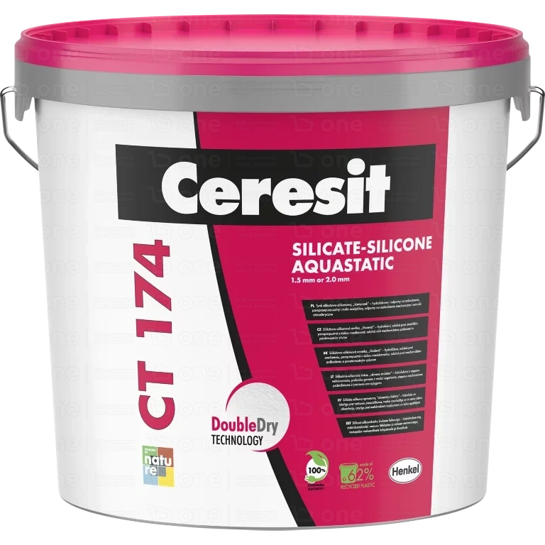 Tynk silikonowo-silikatowy Ceresit CT 174 baza 1,5 mm 25 kg