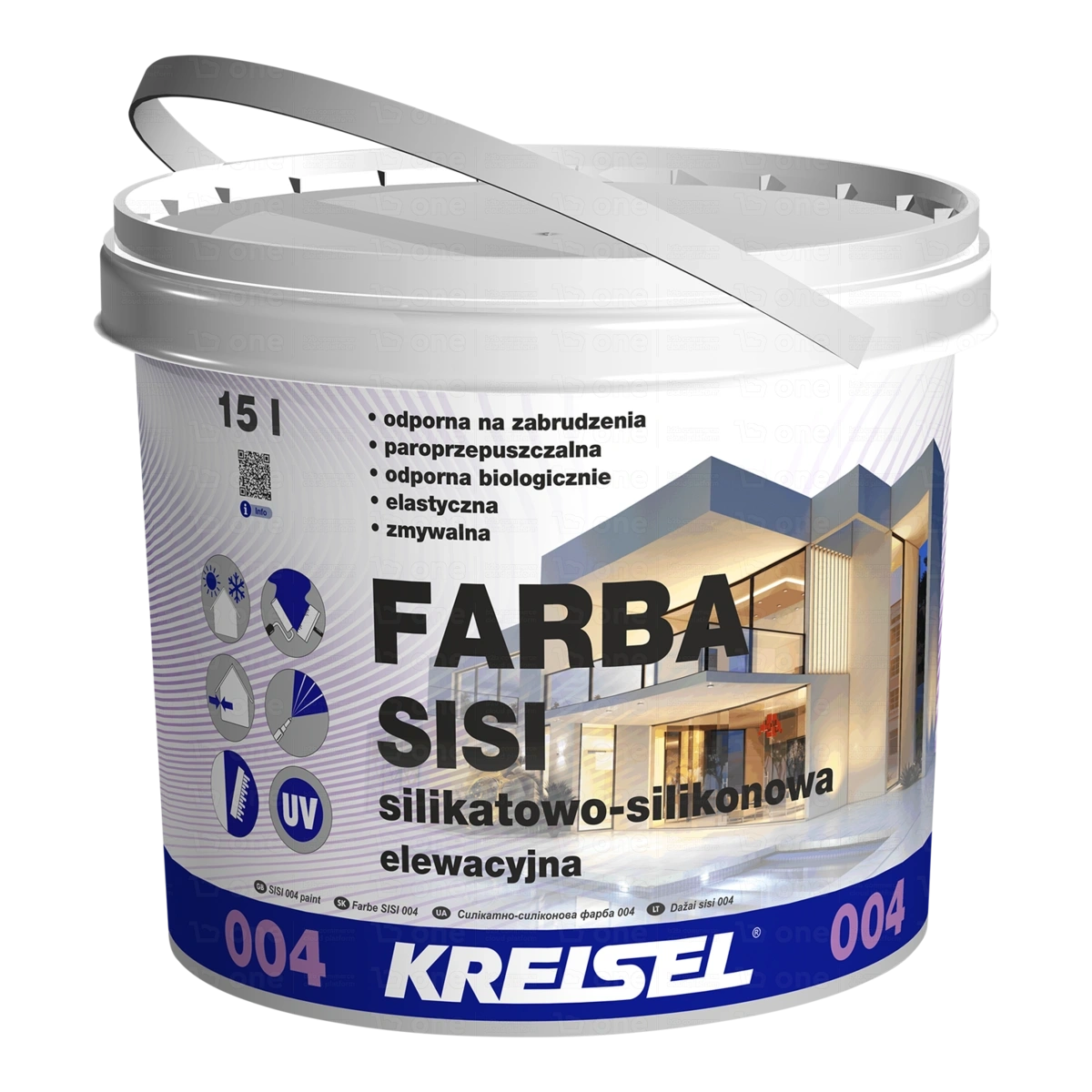Farba silikonowo-silikatowa Kreisel SISI 004 do elewacji baza A 15 l