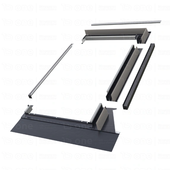 Kołnierz do okna dachowego Fakro KHV-3-AT RAL 7016 78x235 kombi moduł skrajny prawy do pokryć wysokoprofilowanych