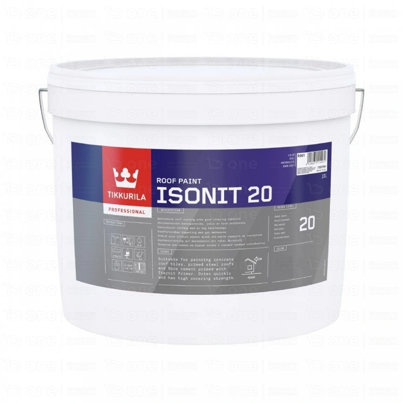 Farba do dachów Tikkurila Isonit Gloss [20] light grey TVT R003 półmat 10 l