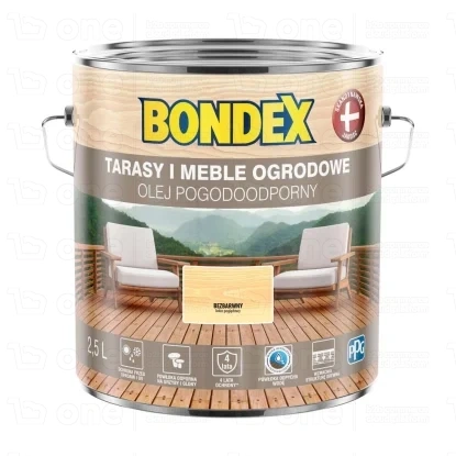 Olej do drewna Bondex Pogodoodporny bezbarwny 2,5 l