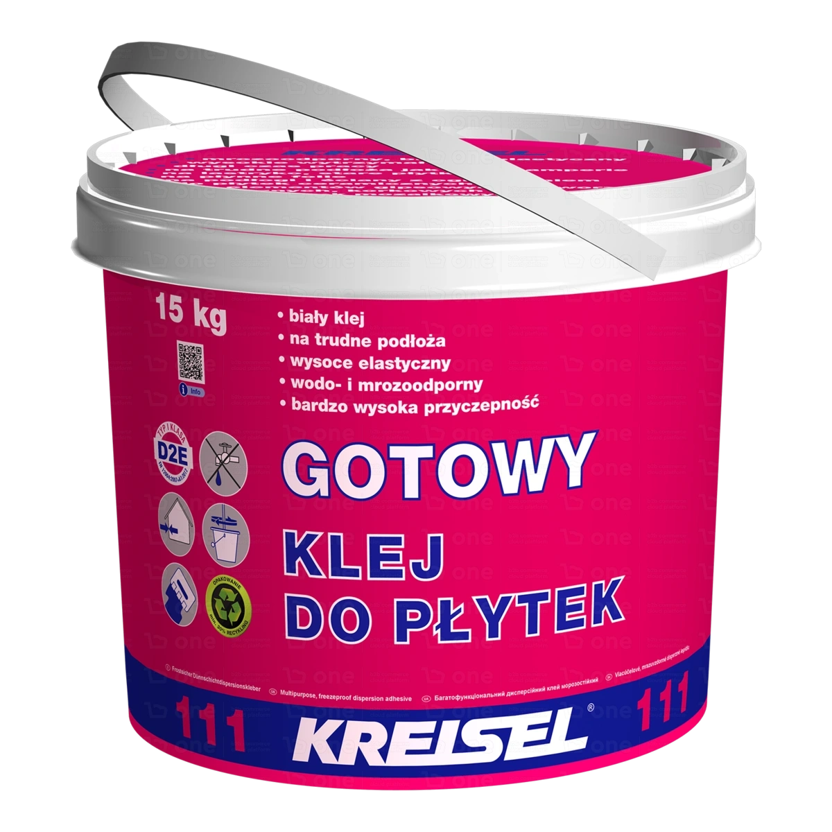 Klej dyspersyjny Kreisel 111 Gotowy do płytek biały 7 kg