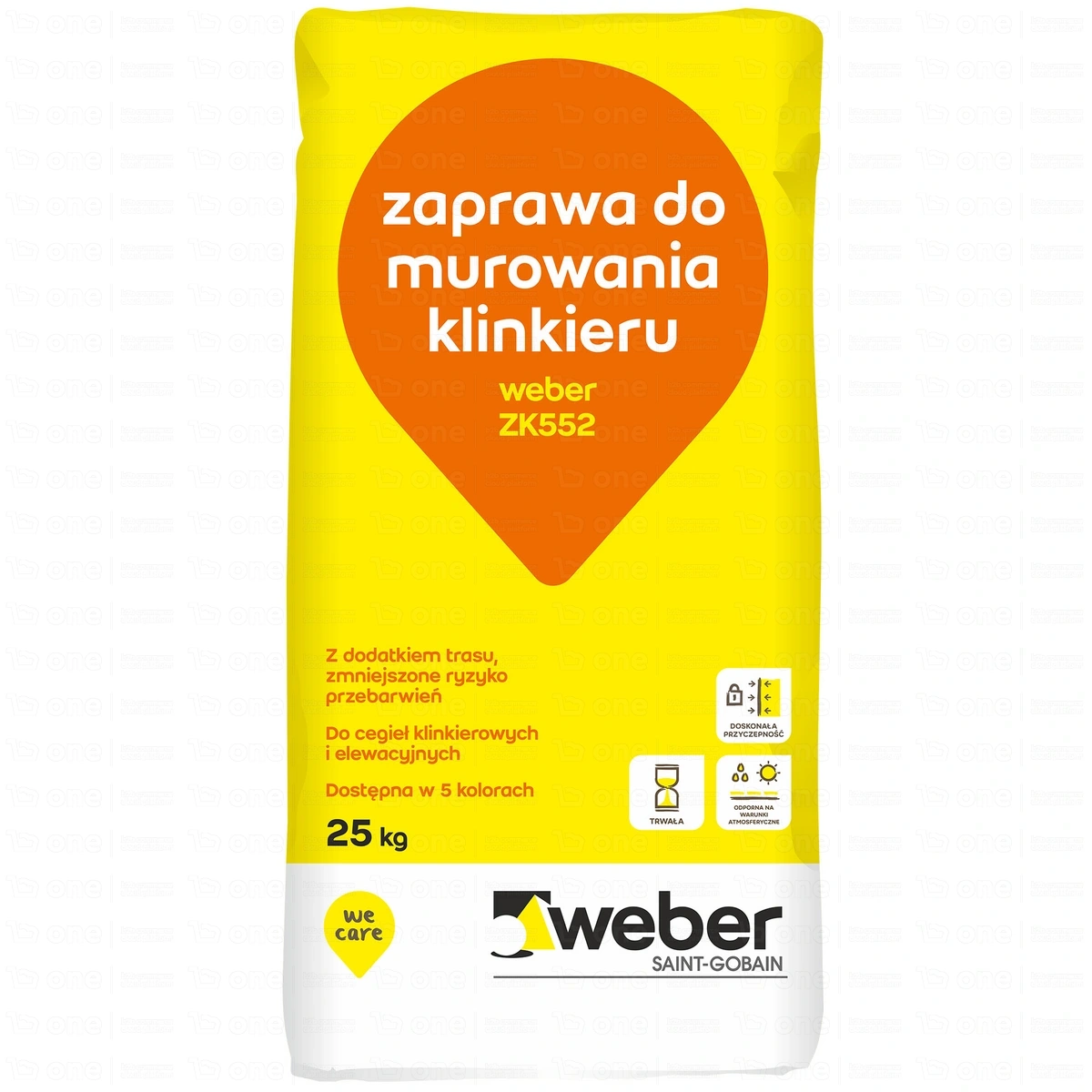 Zaprawa murarska Weber ZK552 do klinkieru i elewacji Z12 Grafit 25 kg