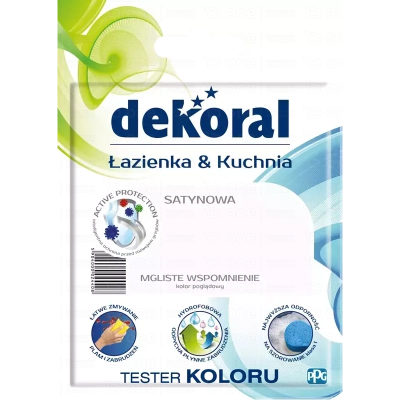 Farba lateksowa Dekoral Łazienka & Kuchnia do kuchni i łazienki tester mgliste wspomnienie satyna 30 ml