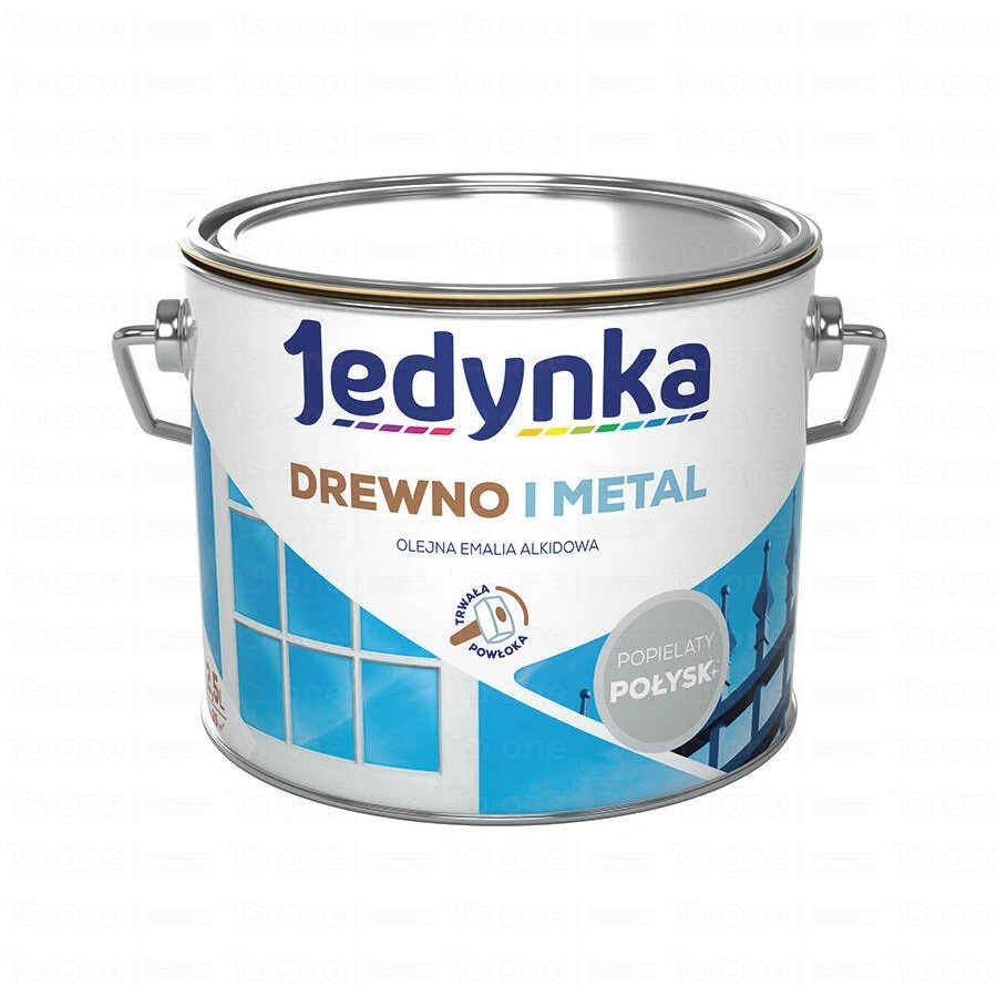 Farba alkidowa Jedynka Drewno i Metal do drewna i metalu popielaty połysk 2,5 l