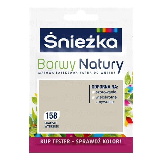 Farba lateksowa Śnieżka Barwy Natury do ścian i sufitów tester skaliste wybrzeże 158 25 ml