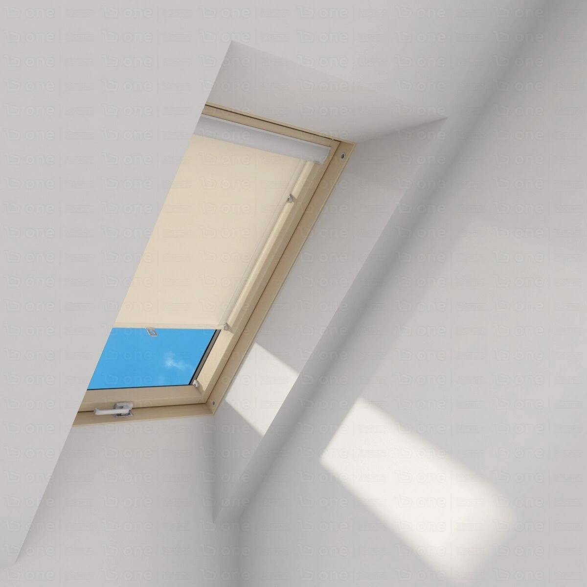 Roleta wewnętrzna do okna dachowego Fakro ARS/002 55x118 rozpraszająca manualna