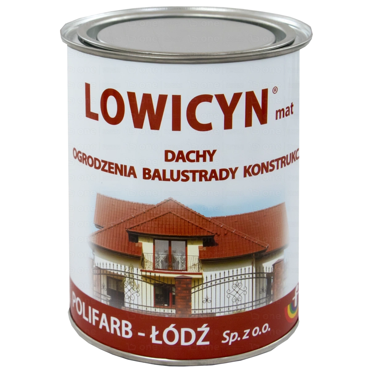 Gruntoemalia Polifarb-Łódź Lowicyn do powierzchni stalowych ocynkowanych mat czarna RAL 9005 5 l