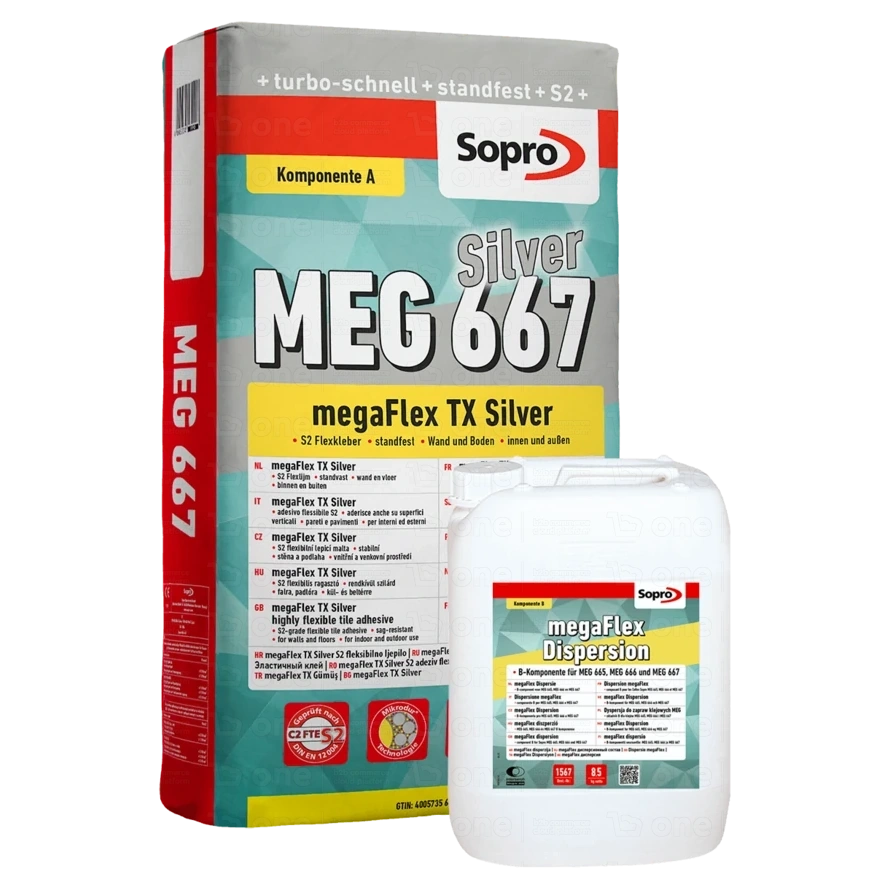 Klej szybkowiążący Sopro MEG 667 srebrny 25 kg