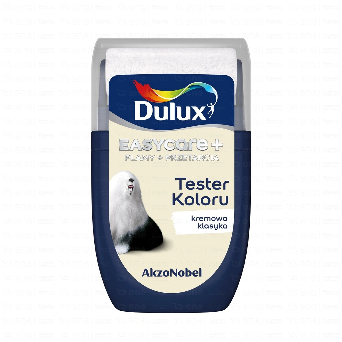 Farba lateksowa Dulux EasyCare+ Plamy+Przetarcia do ścian i sufitów tester kremowa klasyka mat 30 ml