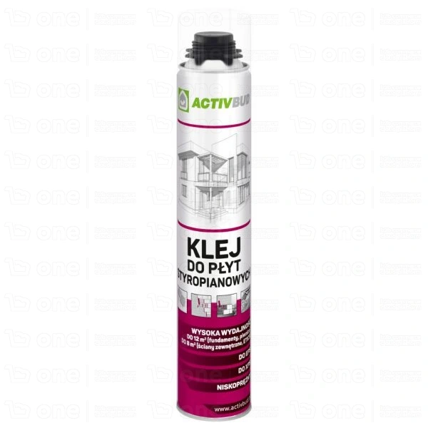 Klej poliuretanowy Activbud do płyt styropianowych EPS/XPS biały 750 ml