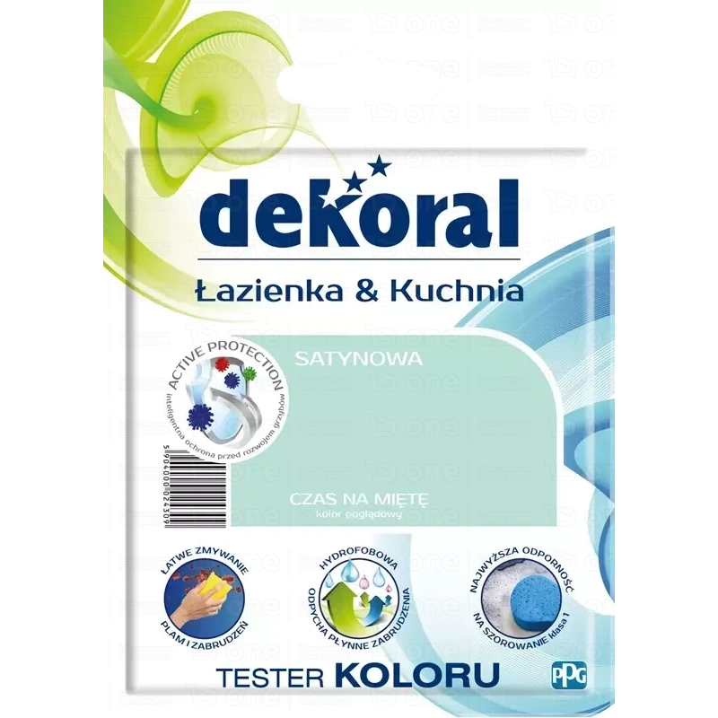 Farba lateksowa Dekoral Łazienka & Kuchnia do kuchni i łazienki tester czas na miętę satyna 30 ml