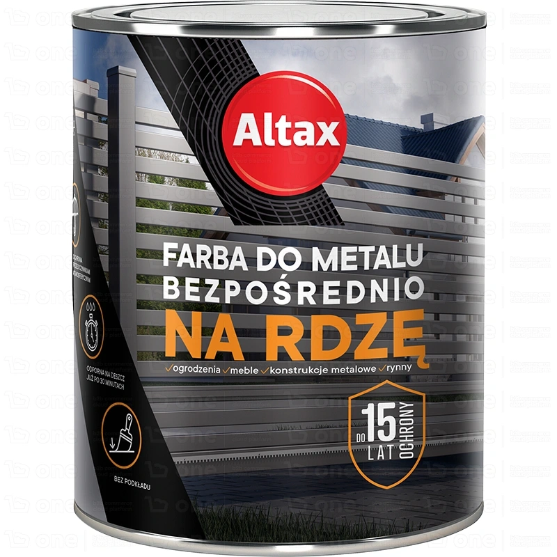 Farba do metalu Altax Bezpośrednio na rdzę antracyt mat 0,75 l