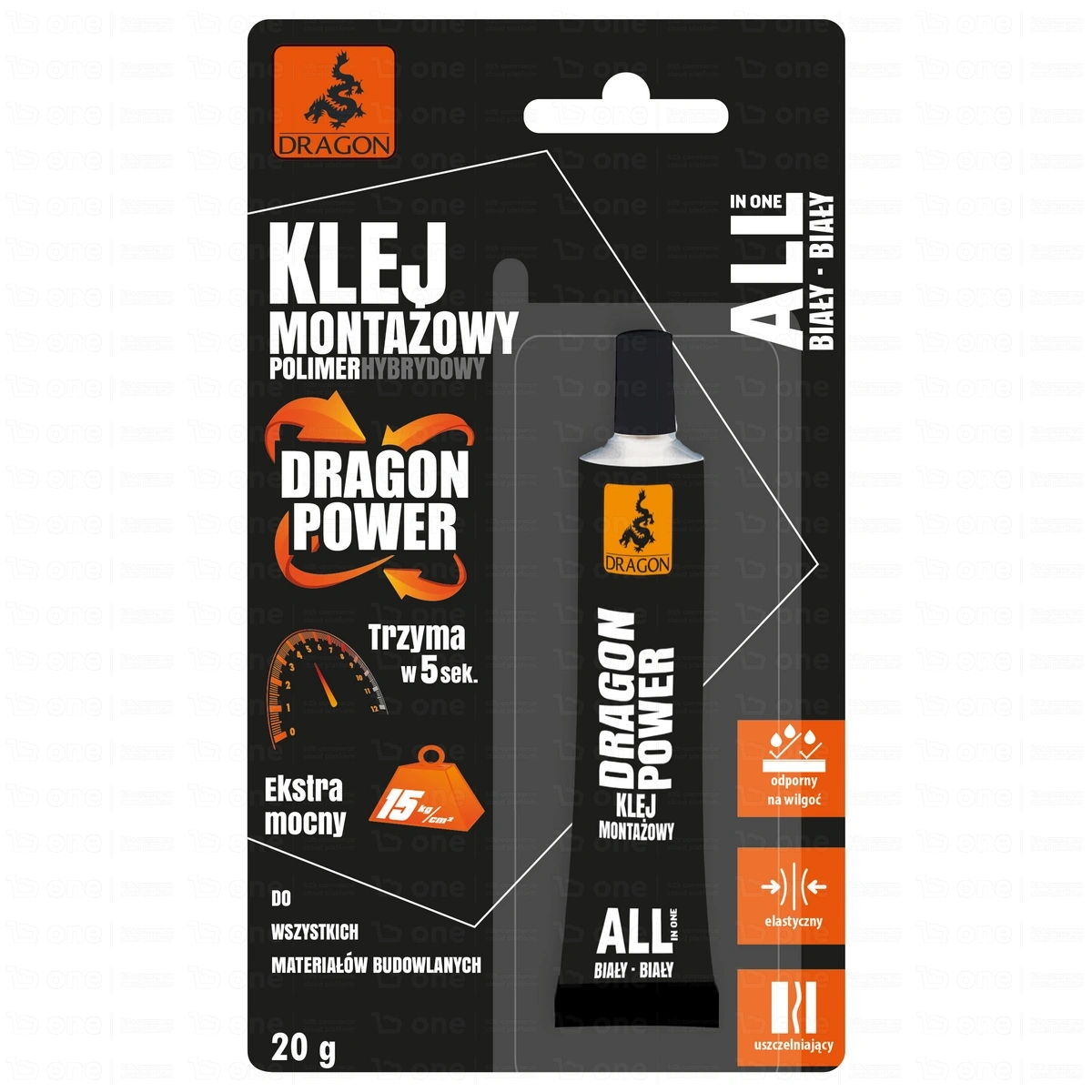 Klej montażowy Dragon POWER polimer hybrydowy biały 20 g