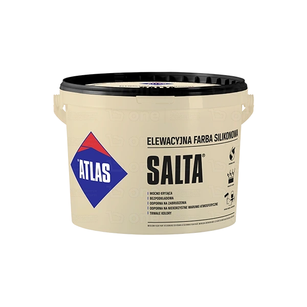 Farba silikonowa elewacyjna Atlas Salta baza biała 10 l