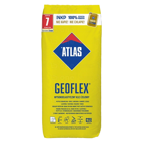 Klej żelowy Atlas Geoflex 2CTE wysokoelastyczny do płytek 22,5 kg