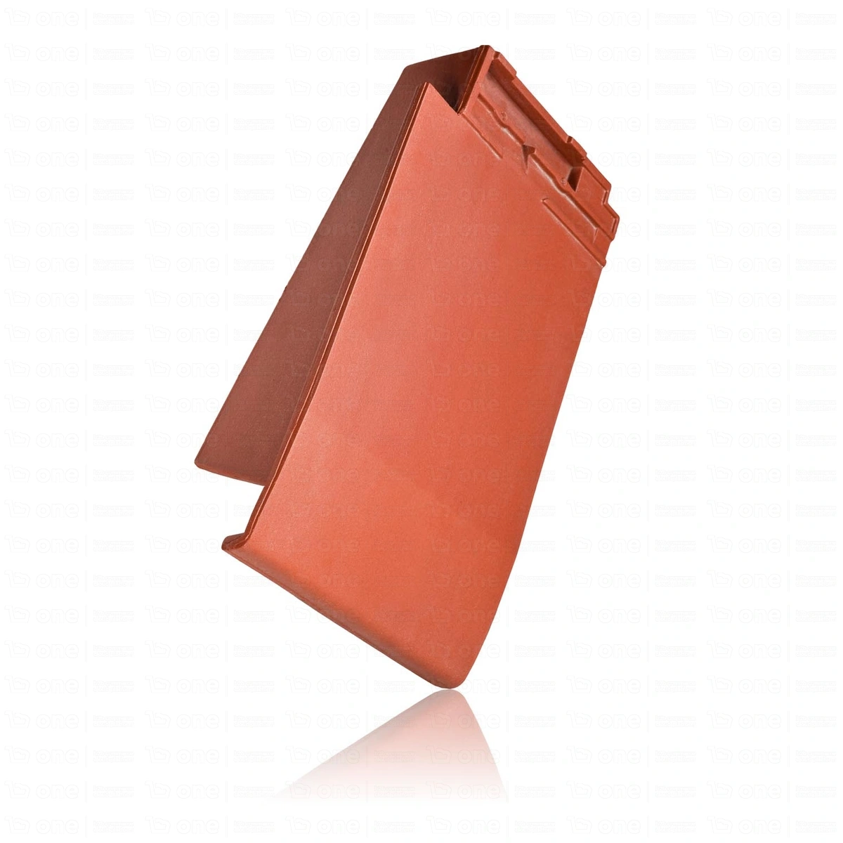 Dachówka ceramiczna płaska Koramic Actua 10 czerwona angoba szczytowa lewa