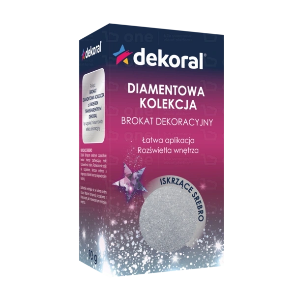 Brokat Dekoral Diamentowa Kolekcja iskrzące srebro 10 g