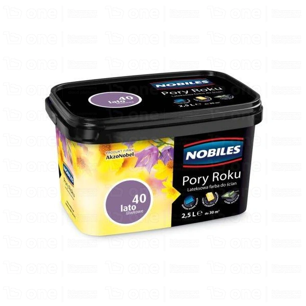 Farba lateksowa Nobiles Pory Roku do ścian i sufitów 40 lato śliwkowe mat 2,5 l